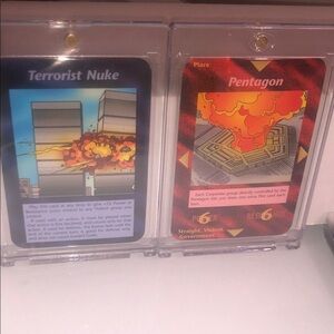 Illuminati New World Order INWO 1995 Cards World Trade Center Pentagon Hard Case